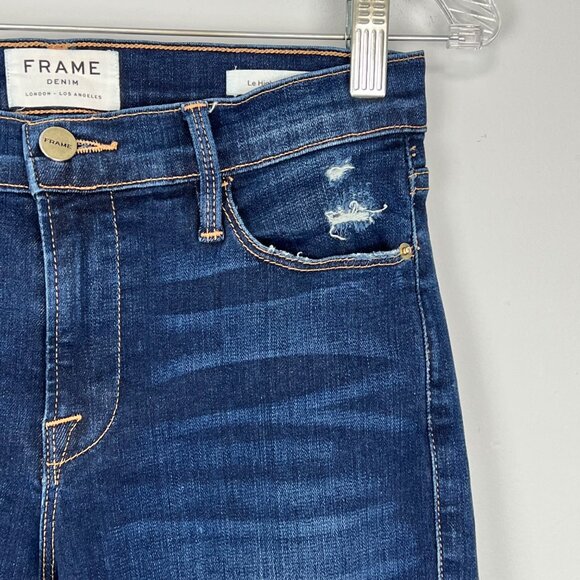 Frame Denim Womens Le High Rivet Ankle Straight Leg Jeans Mano Wash size 25 - Picture 6 of 15